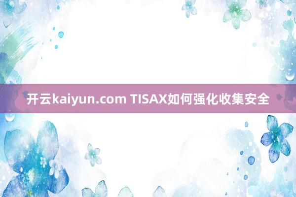 开云kaiyun.com TISAX如何强化收集安全