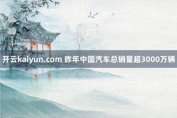 开云kaiyun.com 昨年中国汽车总销量超3000万辆