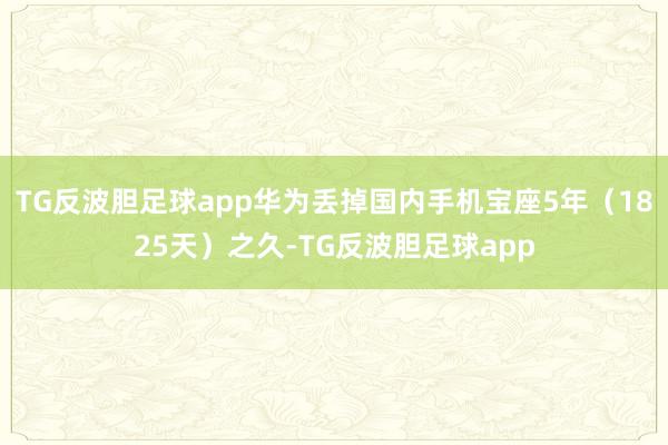 TG反波胆足球app华为丢掉国内手机宝座5年（1825天）之久-TG反波胆足球app