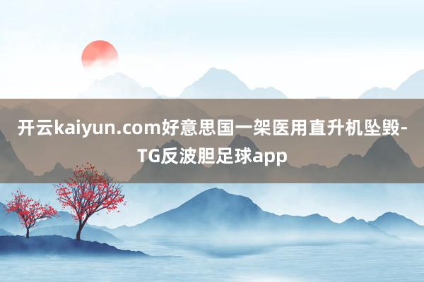 开云kaiyun.com好意思国一架医用直升机坠毁-TG反波胆足球app