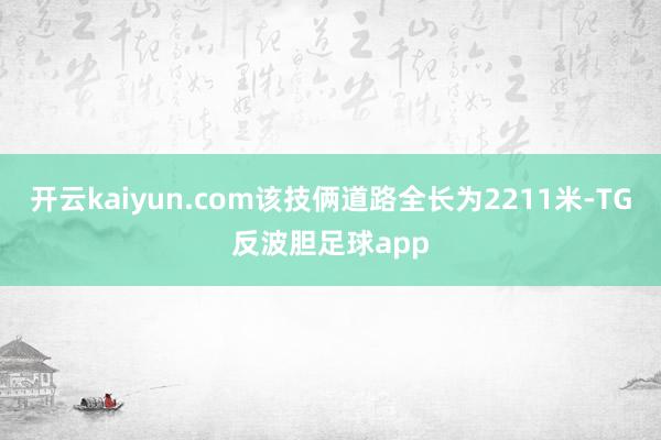 开云kaiyun.com该技俩道路全长为2211米-TG反波胆足球app