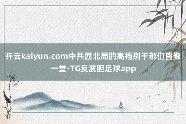 开云kaiyun.com中共西北局的高档别干部们皆聚一堂-TG反波胆足球app