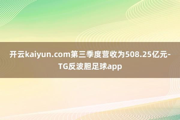 开云kaiyun.com第三季度营收为508.25亿元-TG反波胆足球app