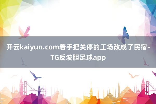 开云kaiyun.com着手把关停的工场改成了民宿-TG反波胆足球app