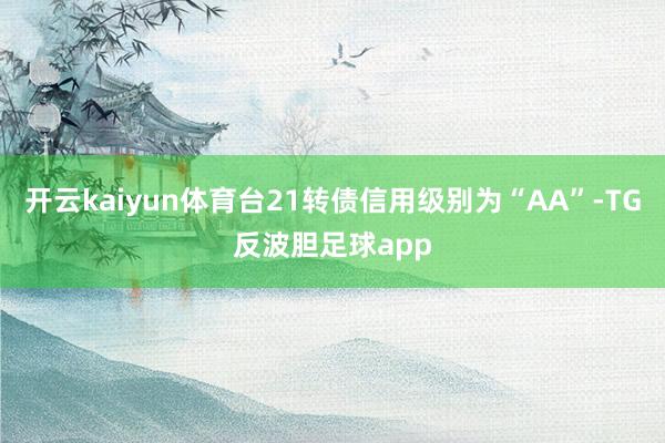 开云kaiyun体育台21转债信用级别为“AA”-TG反波胆足球app