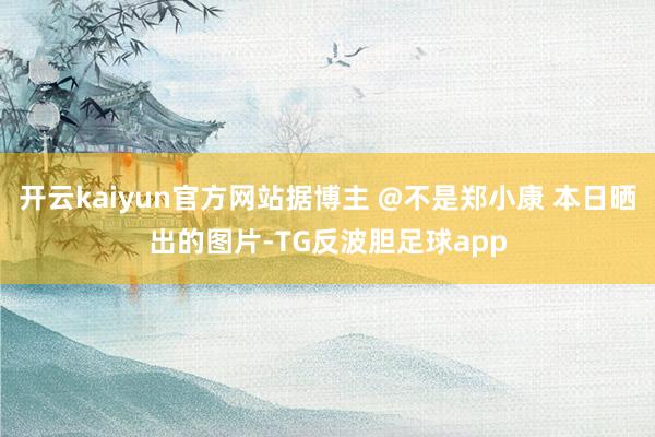 开云kaiyun官方网站据博主 @不是郑小康 本日晒出的图片-TG反波胆足球app