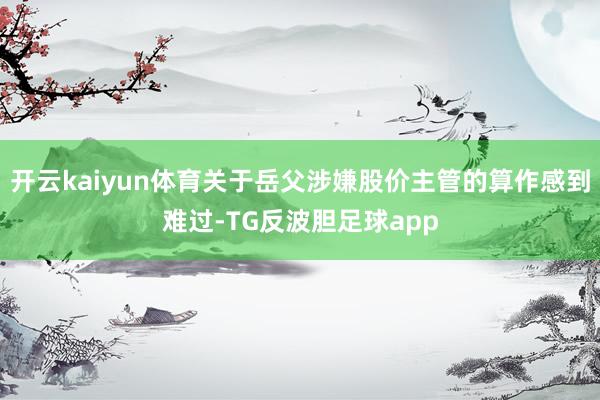 开云kaiyun体育关于岳父涉嫌股价主管的算作感到难过-TG反波胆足球app
