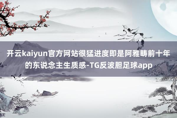 开云kaiyun官方网站很猛进度即是阿雅畴前十年的东说念主生质感-TG反波胆足球app
