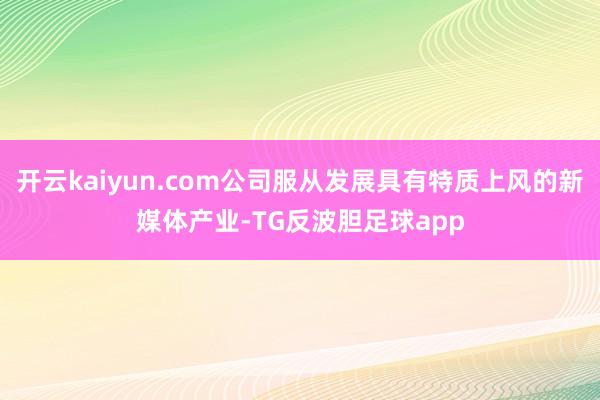开云kaiyun.com公司服从发展具有特质上风的新媒体产业-TG反波胆足球app