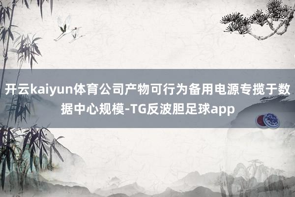 开云kaiyun体育公司产物可行为备用电源专揽于数据中心规模-TG反波胆足球app