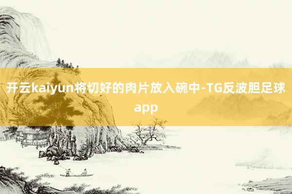 开云kaiyun将切好的肉片放入碗中-TG反波胆足球app