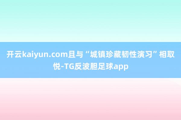 开云kaiyun.com且与“城镇珍藏韧性演习”相取悦-TG反波胆足球app