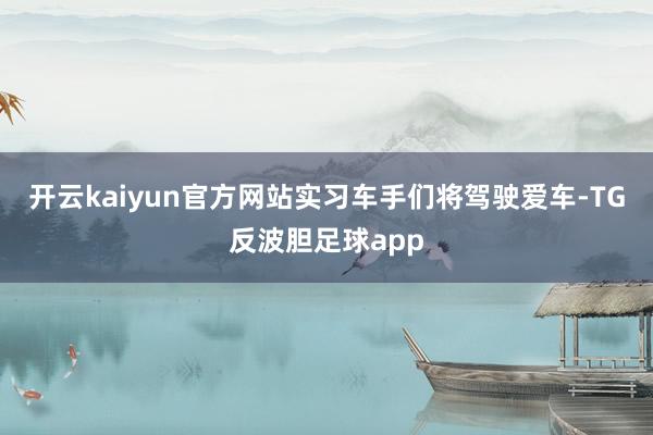 开云kaiyun官方网站实习车手们将驾驶爱车-TG反波胆足球app