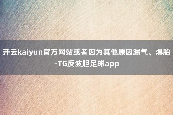 开云kaiyun官方网站或者因为其他原因漏气、爆胎-TG反波胆足球app
