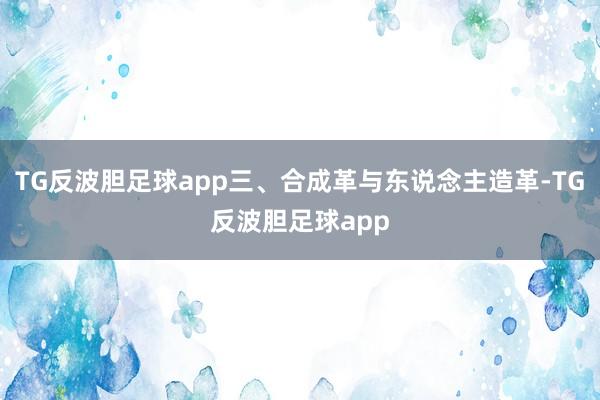TG反波胆足球app三、合成革与东说念主造革-TG反波胆足球app