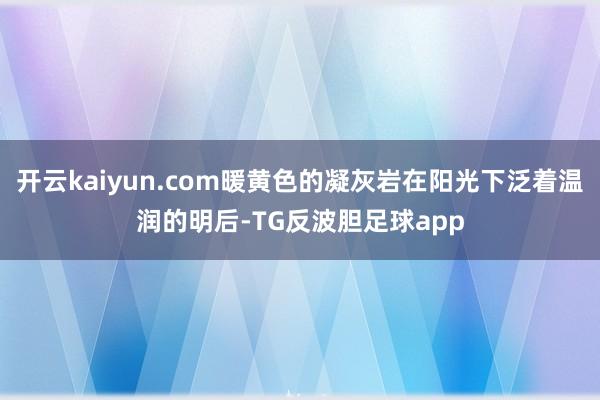 开云kaiyun.com暖黄色的凝灰岩在阳光下泛着温润的明后-TG反波胆足球app