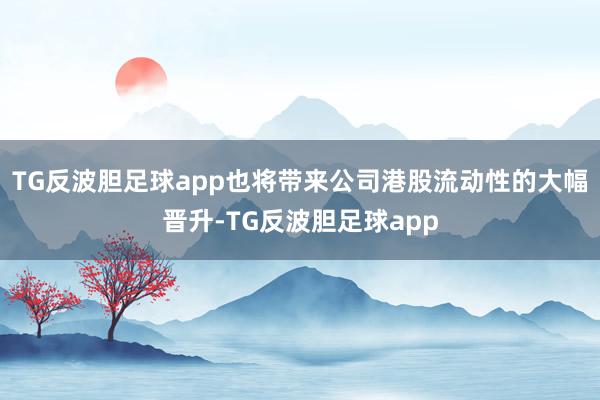 TG反波胆足球app也将带来公司港股流动性的大幅晋升-TG反波胆足球app