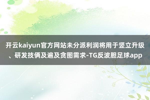开云kaiyun官方网站未分派利润将用于竖立升级、研发技俩及遍及贪图需求-TG反波胆足球app