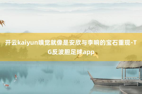 开云kaiyun嗅觉就像是安欣与李响的宝石重现-TG反波胆足球app