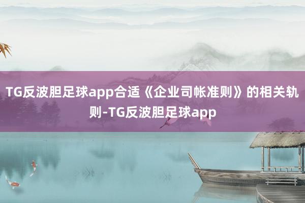 TG反波胆足球app合适《企业司帐准则》的相关轨则-TG反波胆足球app