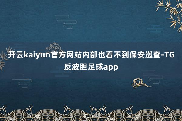 开云kaiyun官方网站内部也看不到保安巡查-TG反波胆足球app