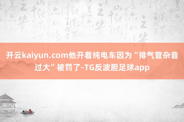 开云kaiyun.com他开着纯电车因为“排气管杂音过大”被罚了-TG反波胆足球app