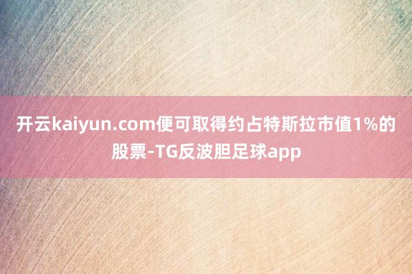 开云kaiyun.com便可取得约占特斯拉市值1%的股票-TG反波胆足球app