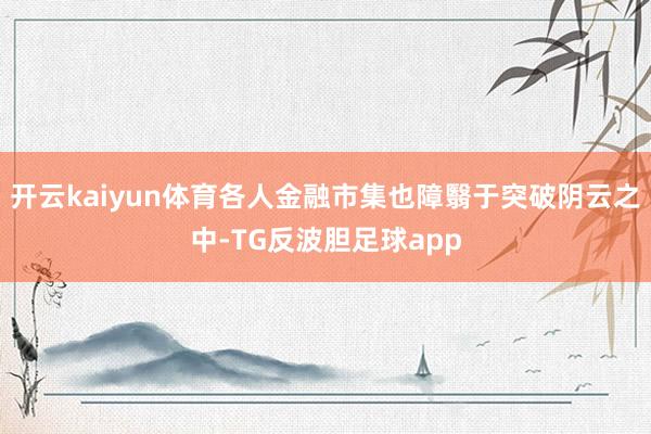 开云kaiyun体育各人金融市集也障翳于突破阴云之中-TG反波胆足球app