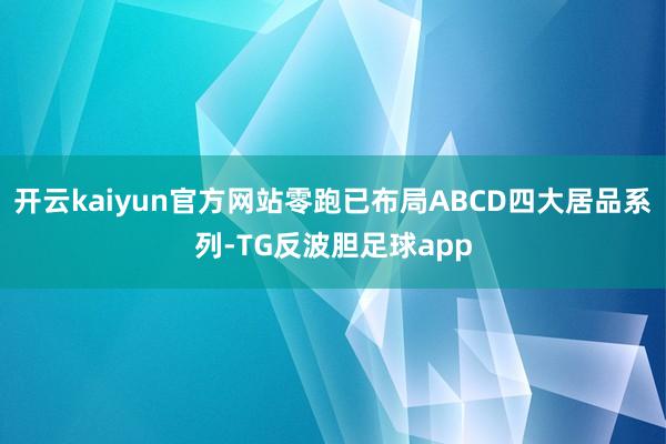 开云kaiyun官方网站零跑已布局ABCD四大居品系列-TG反波胆足球app