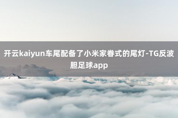 开云kaiyun车尾配备了小米家眷式的尾灯-TG反波胆足球app