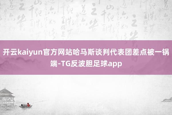 开云kaiyun官方网站哈马斯谈判代表团差点被一锅端-TG反波胆足球app