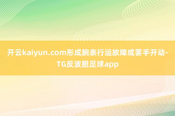 开云kaiyun.com形成腕表行运故障或罢手开动-TG反波胆足球app