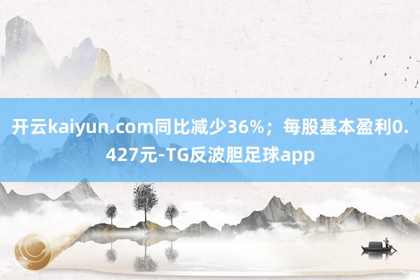 开云kaiyun.com同比减少36%;每股基本盈利0.427元-TG反波胆足球app
