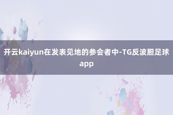 开云kaiyun在发表见地的参会者中-TG反波胆足球app
