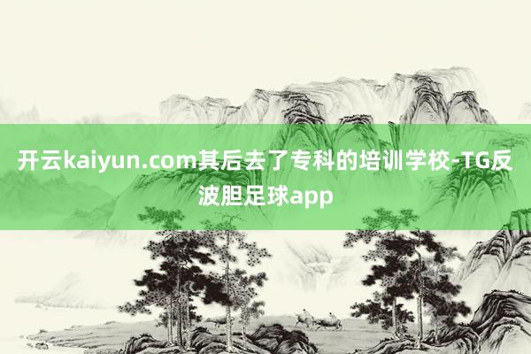 开云kaiyun.com其后去了专科的培训学校-TG反波胆足球app