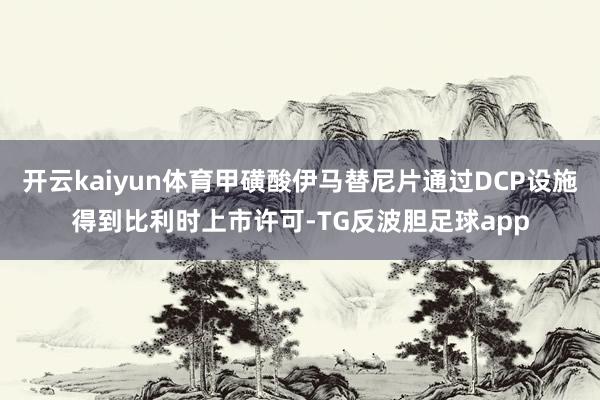 开云kaiyun体育甲磺酸伊马替尼片通过DCP设施得到比利时上市许可-TG反波胆足球app