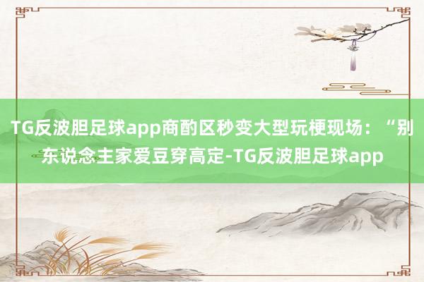 TG反波胆足球app商酌区秒变大型玩梗现场：“别东说念主家爱豆穿高定-TG反波胆足球app