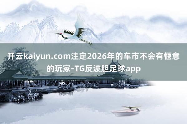 开云kaiyun.com注定2026年的车市不会有惬意的玩家-TG反波胆足球app