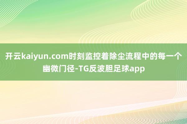 开云kaiyun.com时刻监控着除尘流程中的每一个幽微门径-TG反波胆足球app