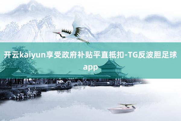 开云kaiyun享受政府补贴平直抵扣-TG反波胆足球app