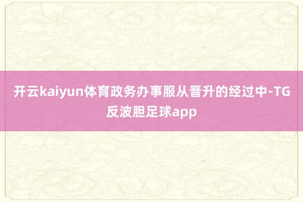 开云kaiyun体育政务办事服从晋升的经过中-TG反波胆足球app