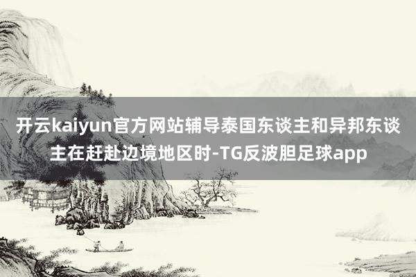 开云kaiyun官方网站辅导泰国东谈主和异邦东谈主在赶赴边境地区时-TG反波胆足球app