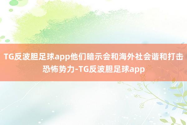 TG反波胆足球app他们暗示会和海外社会谐和打击恐怖势力-TG反波胆足球app