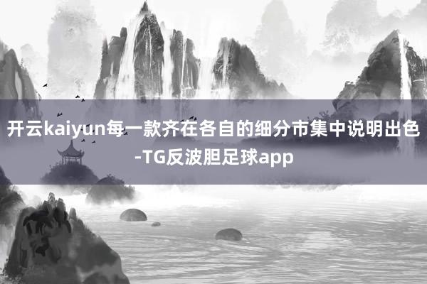 开云kaiyun每一款齐在各自的细分市集中说明出色-TG反波胆足球app