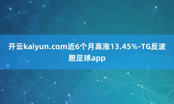 开云kaiyun.com近6个月高涨13.45%-TG反波胆足球app