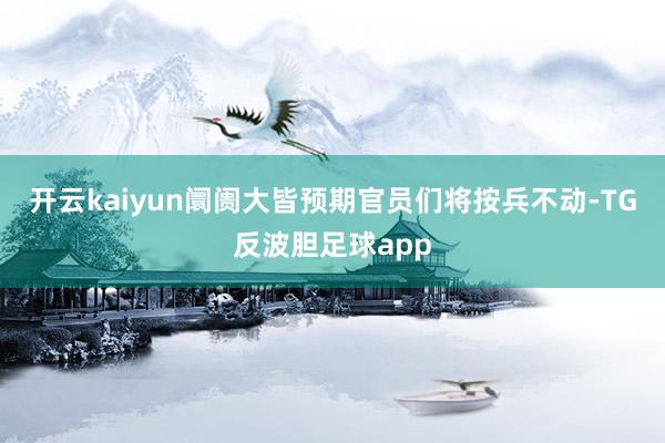 开云kaiyun阛阓大皆预期官员们将按兵不动-TG反波胆足球app