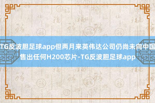 TG反波胆足球app但两月来英伟达公司仍尚未向中国售出任何H200芯片-TG反波胆足球app