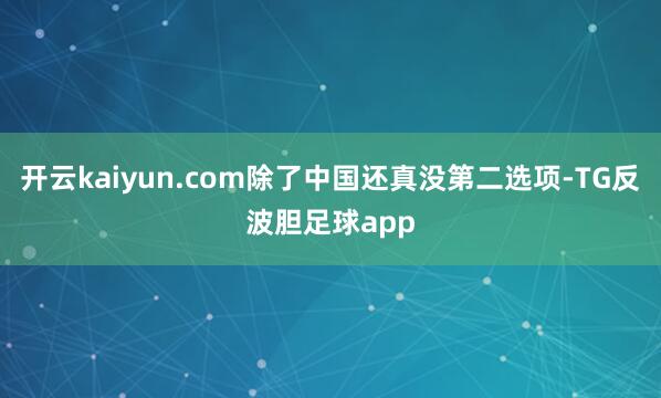 开云kaiyun.com除了中国还真没第二选项-TG反波胆足球app