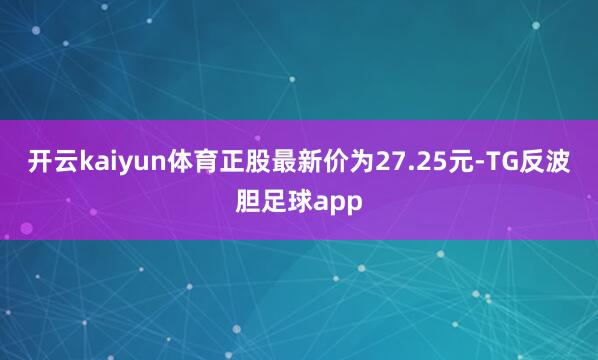开云kaiyun体育正股最新价为27.25元-TG反波胆足球app