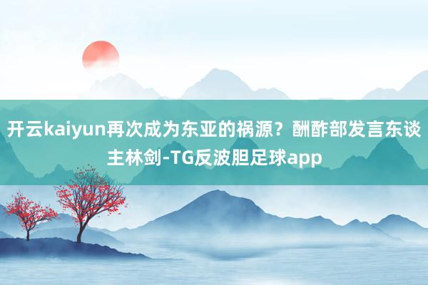 开云kaiyun再次成为东亚的祸源？酬酢部发言东谈主林剑-TG反波胆足球app